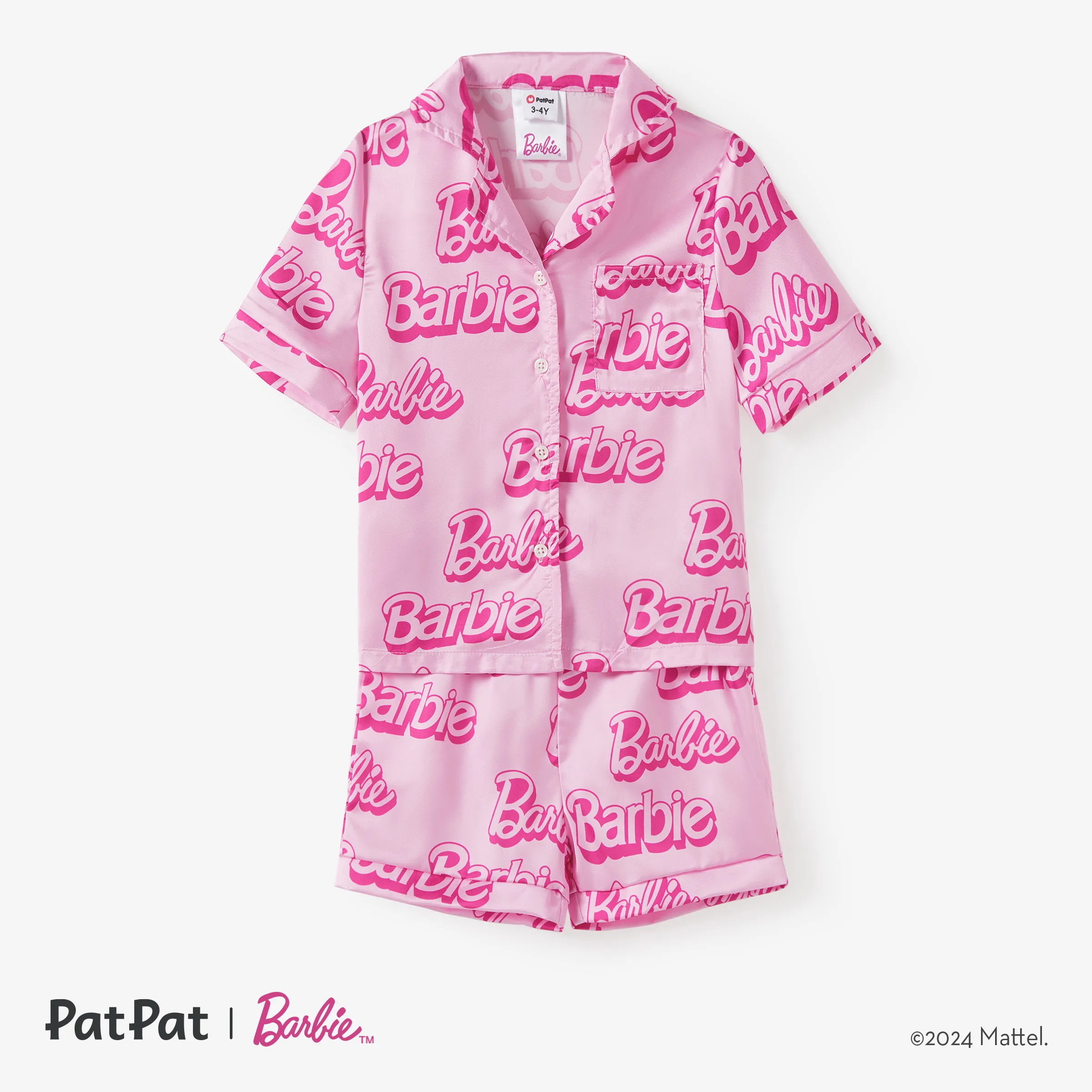 Barbie Mommy and Me Pink Classic Barbie Letter Loungewear