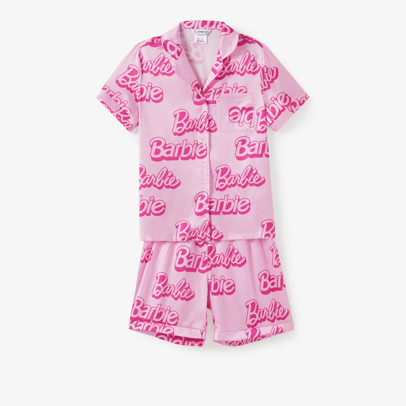 Barbie Mommy and Me Pink Classic Barbie Letter Casual Set Pink big image 1