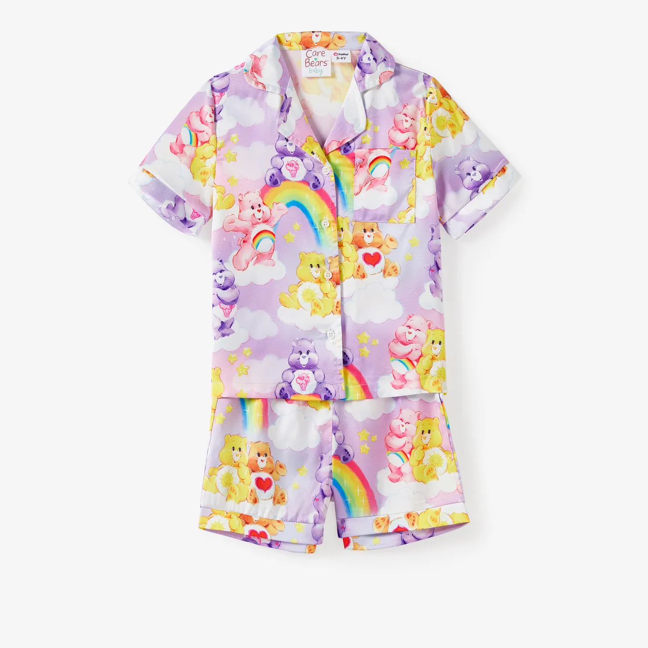 Care Bear Mommy and Me Character All-over Rainbow Gradient Print Casual Set Purple big image 1