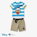Disney Mickey and Friends Toddler/Kid Boys 2pcs Naia™ Mickey Checker Print Top with Detachable Belt Shorts Set Blue