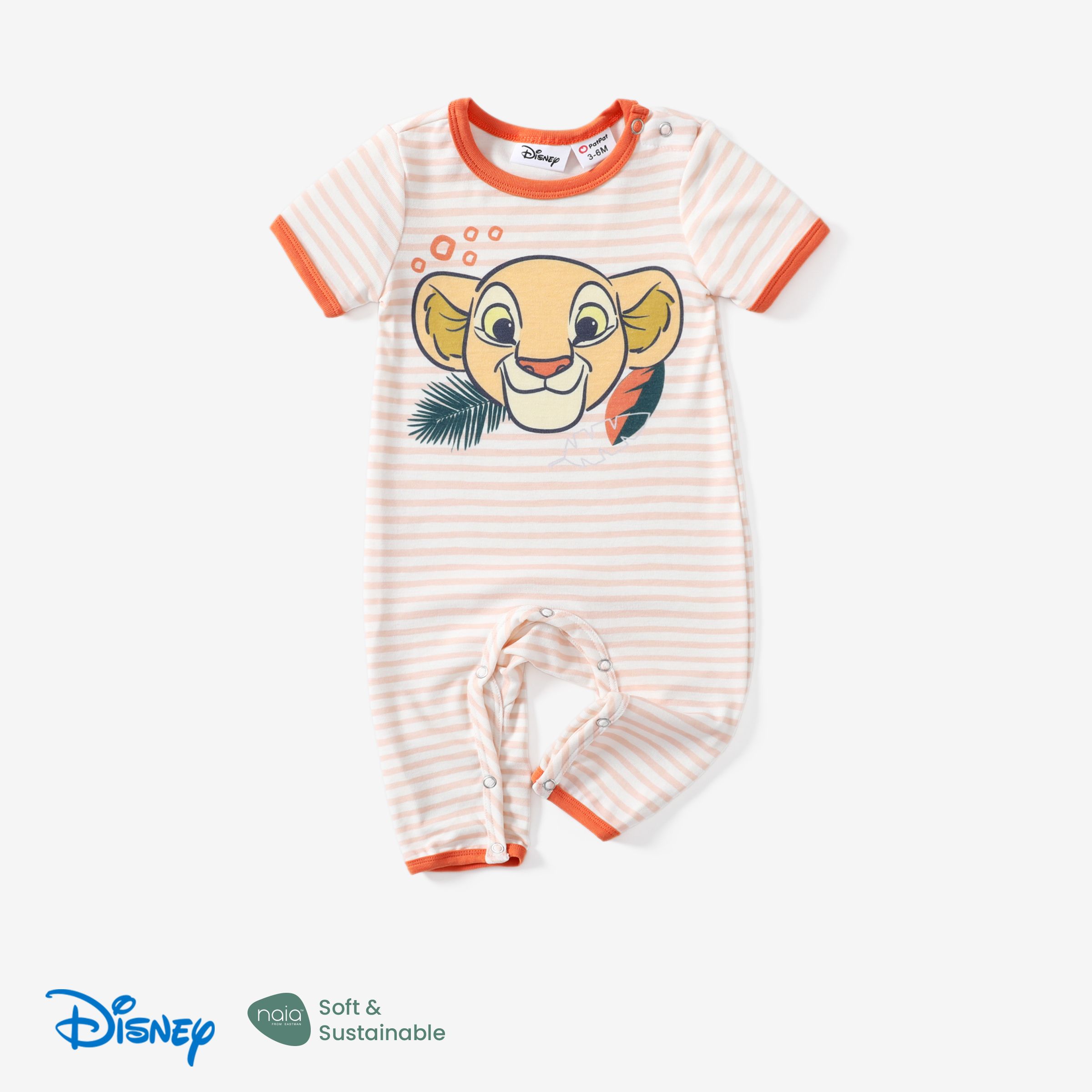 

Disney Lion King Baby Boys/Girls 1pc Naia™ Character Tropical Plants Floral Print Short-sleeve Romper