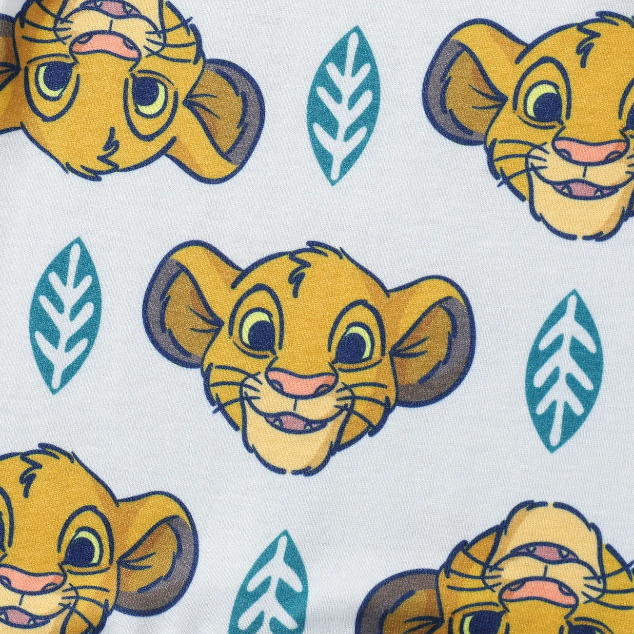 Disney Lion King Baby Boys/Girls Simba 1pc Naia™ Character All-over Print Short-sleeve Romper  Light Grey big image 1
