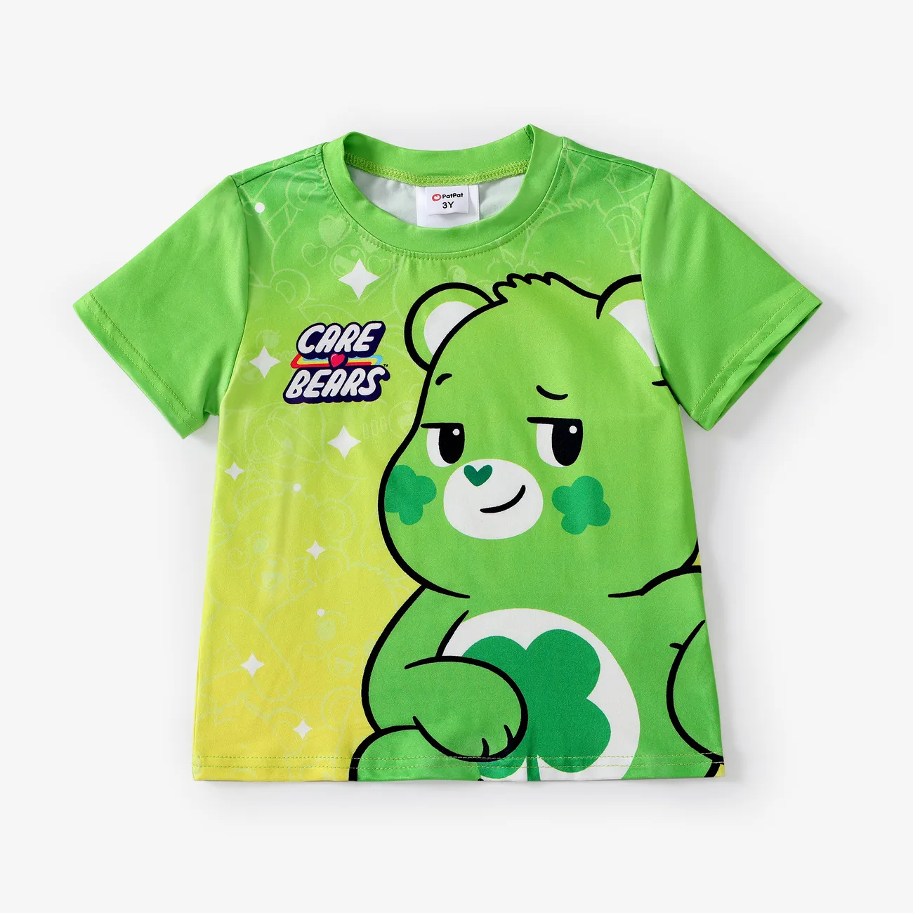 Care Bear 幼兒/兒童男孩/女孩 1 件字元漸變印花 T 恤 綠色 big image 1