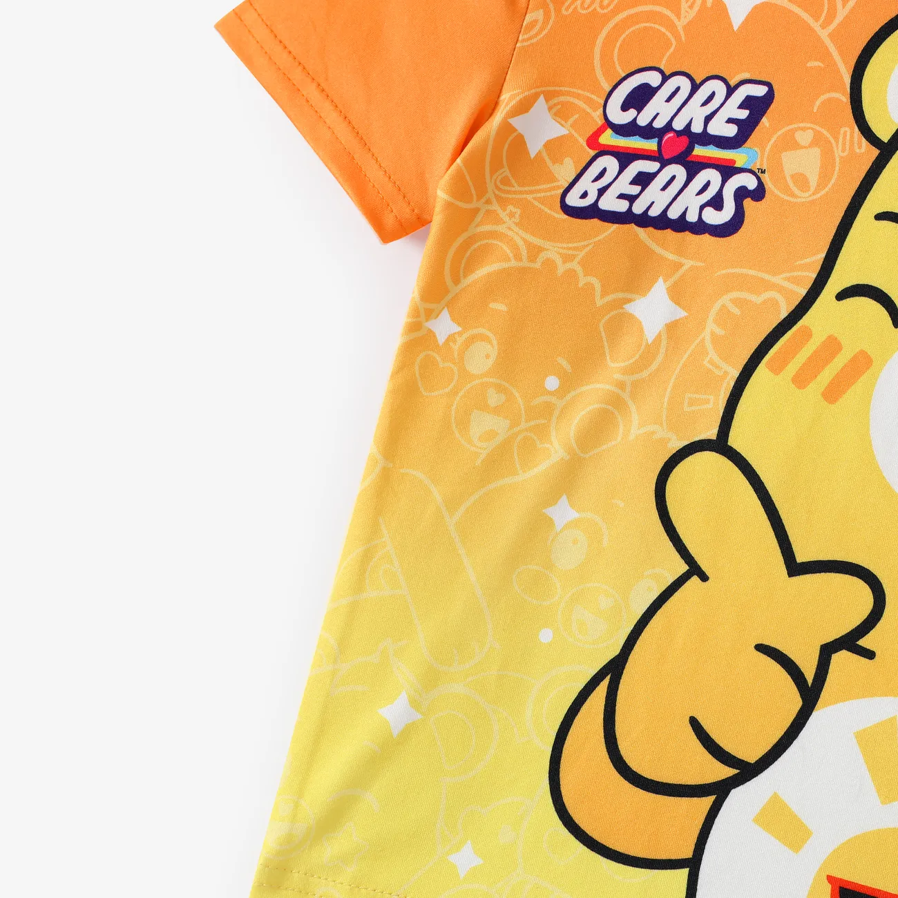 Care Bear Toddler/Kid Boys/Girls 1pc Character Gradient Print T-shirt Orange big image 1