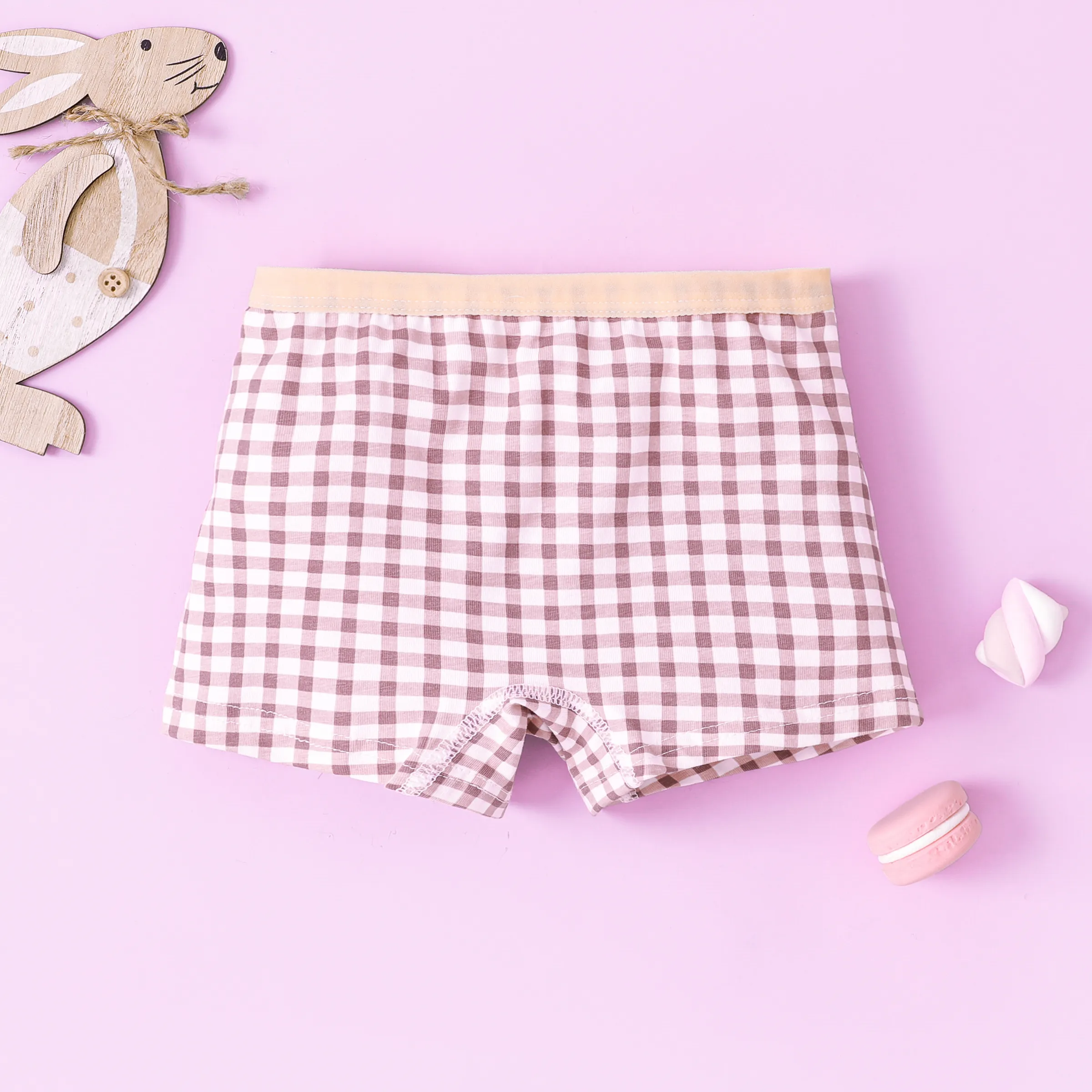 

Geometric Pattern Cotton Girl Tight 1pcs Underwear Set - Childlike Style