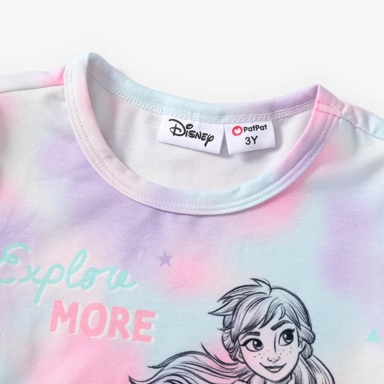 La Reine des neiges de Disney 2 pièces Enfant en bas âge Fille Enfantin ensembles de t-shirts rose-mauve big image 1