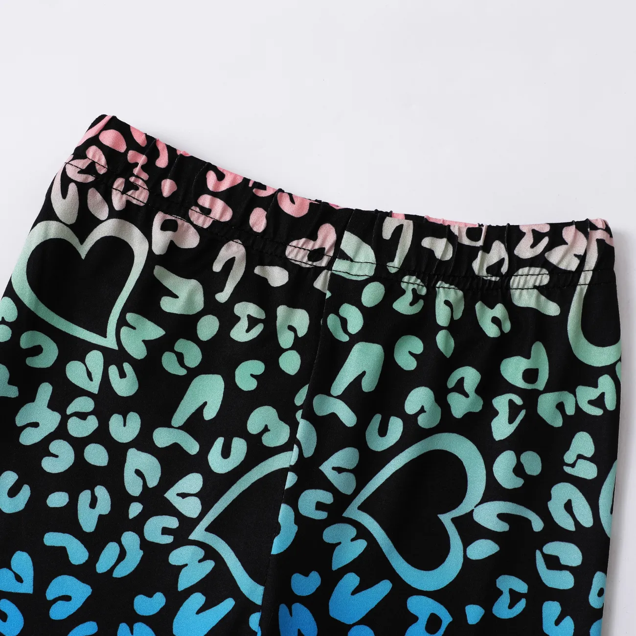 2pcs Kid Girls Childlike Stretch Fabric Character Print Top and Pants Set  Pink big image 1