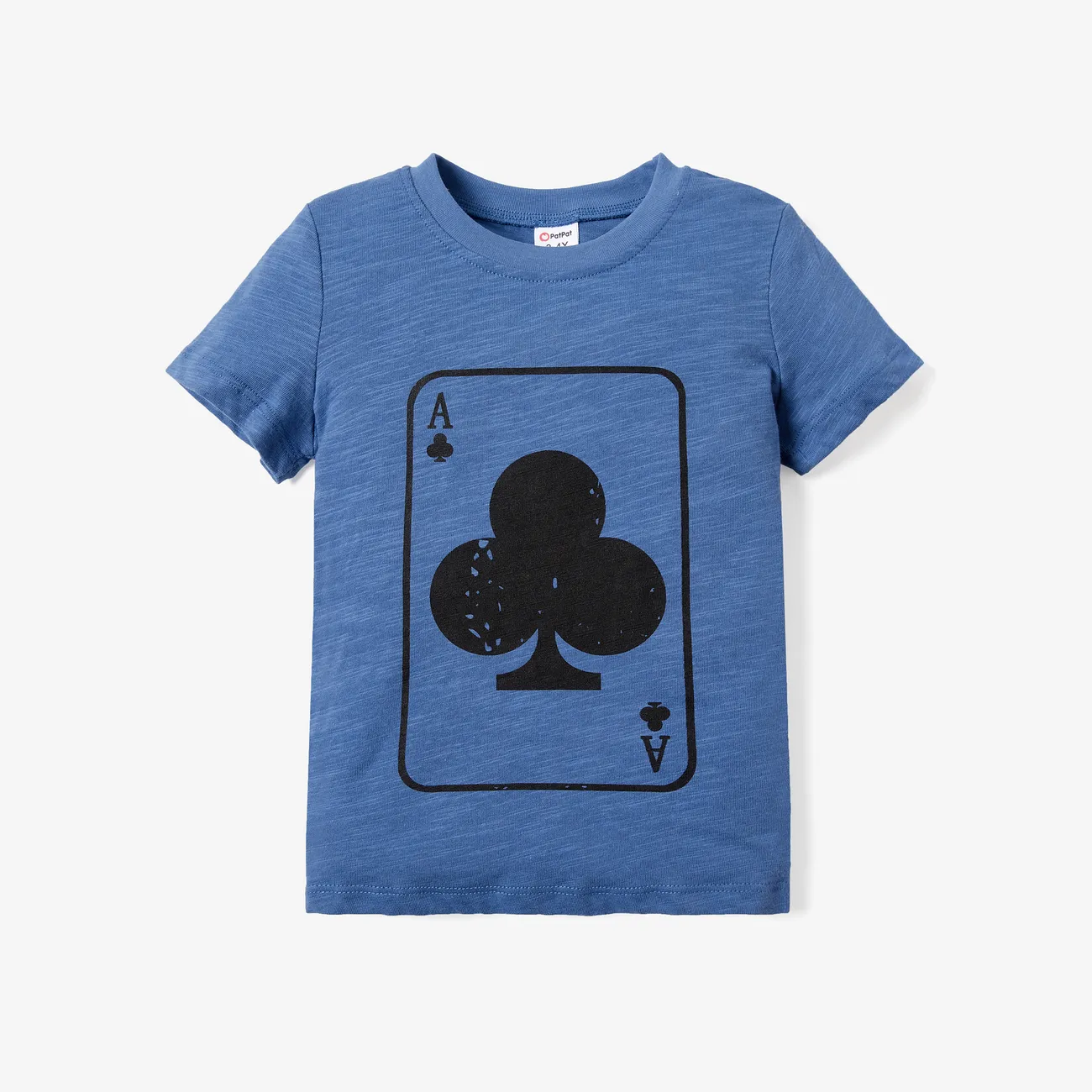 Family Matching Fun Card Deck Design Cotton Short Sleeves Graphic Tee MultiColour big image 1