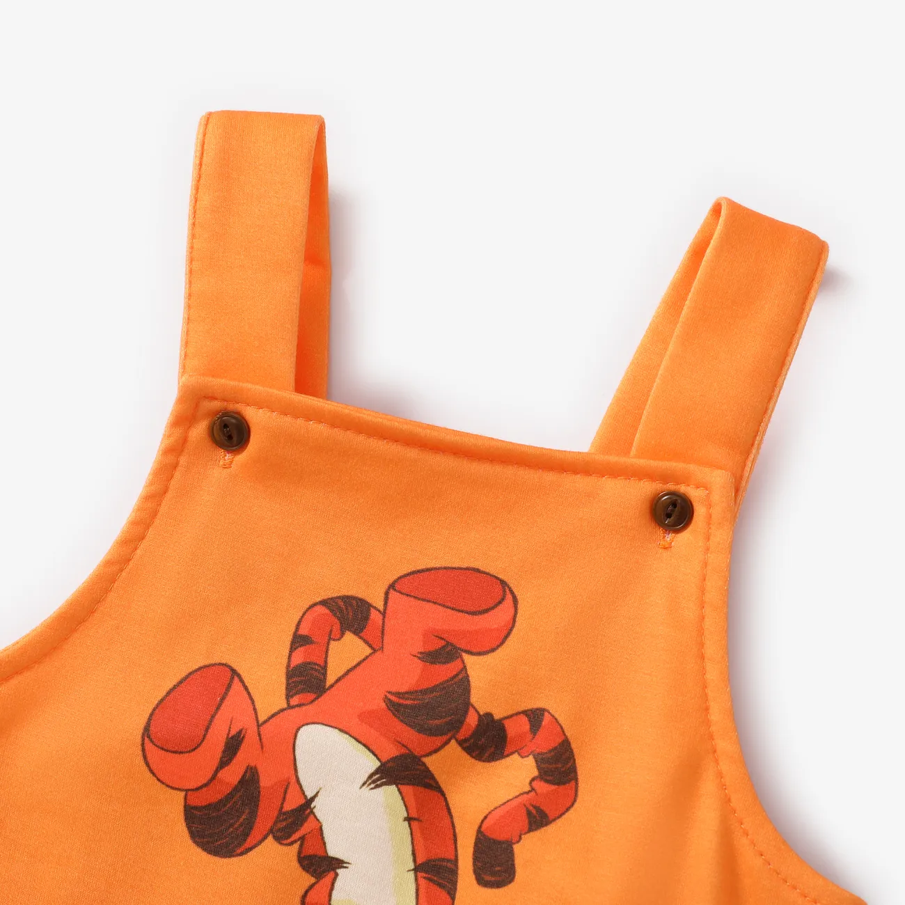Disney Winnie the Pooh 2件 嬰兒 中性 童趣 短袖 嬰兒套裝 橙白 big image 1