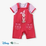 Disney Winnie the Pooh Baby Boys/Girls 2pcs Naia™ Character Print Tee with Pocket Overalls Set Pink
