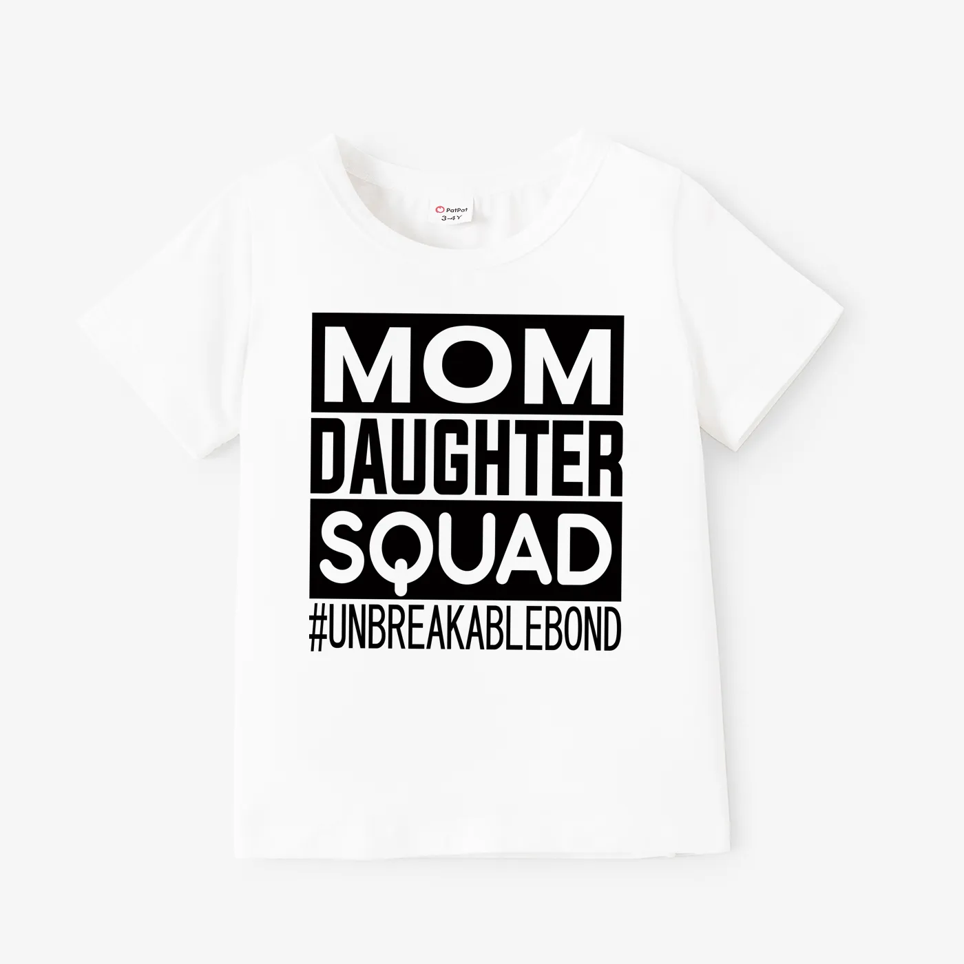 

Mother's Day Mommy and Me Black Short Sleeves Letter Printed Tops