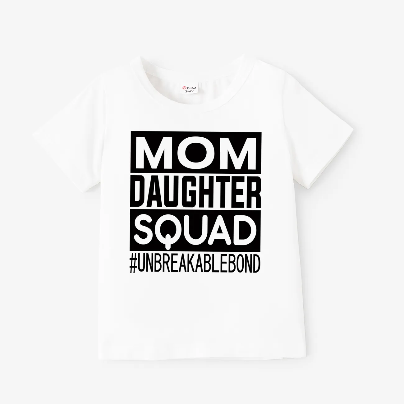 Mother's Day Mommy and Me Black Short Sleeves Letter Printed Tops  MultiColour big image 1