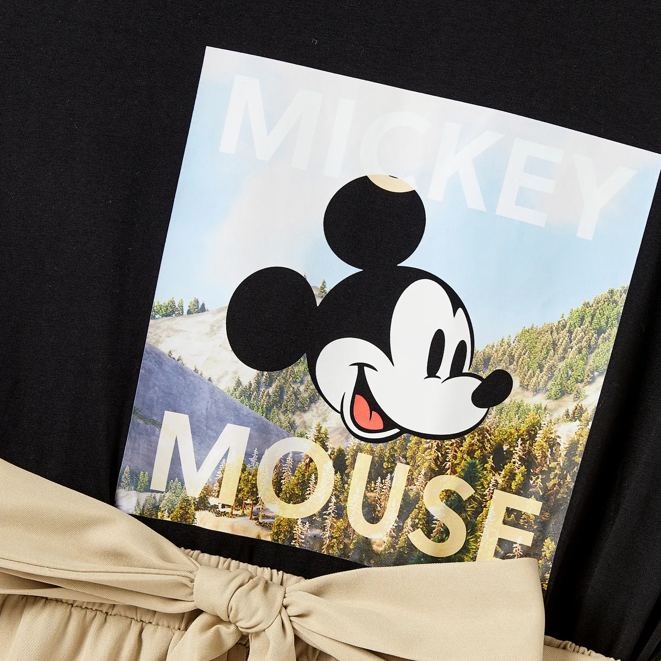 Disney Mickey and Friends Muttertag Familien-Looks Kurzärmelig Familien-Outfits Sets schwarz big image 1