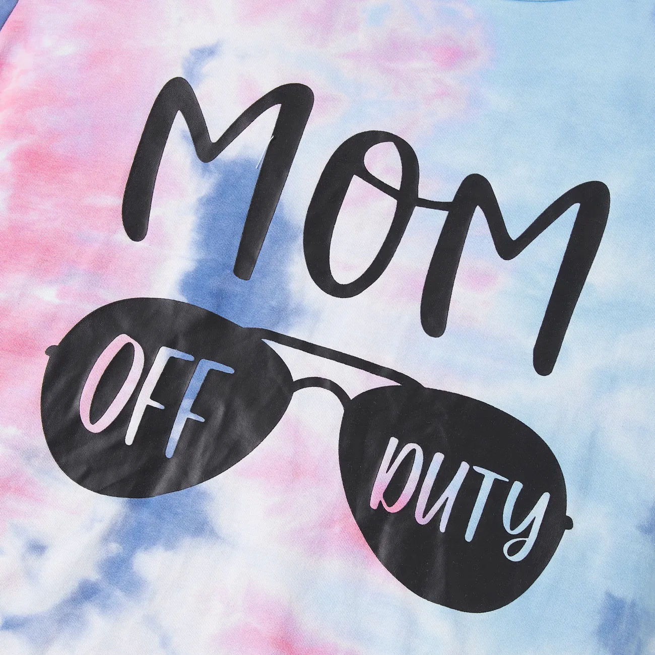 Family Matching Tie-Dye Sunglasses Pattern Short Sleeves Tops Colorful big image 1