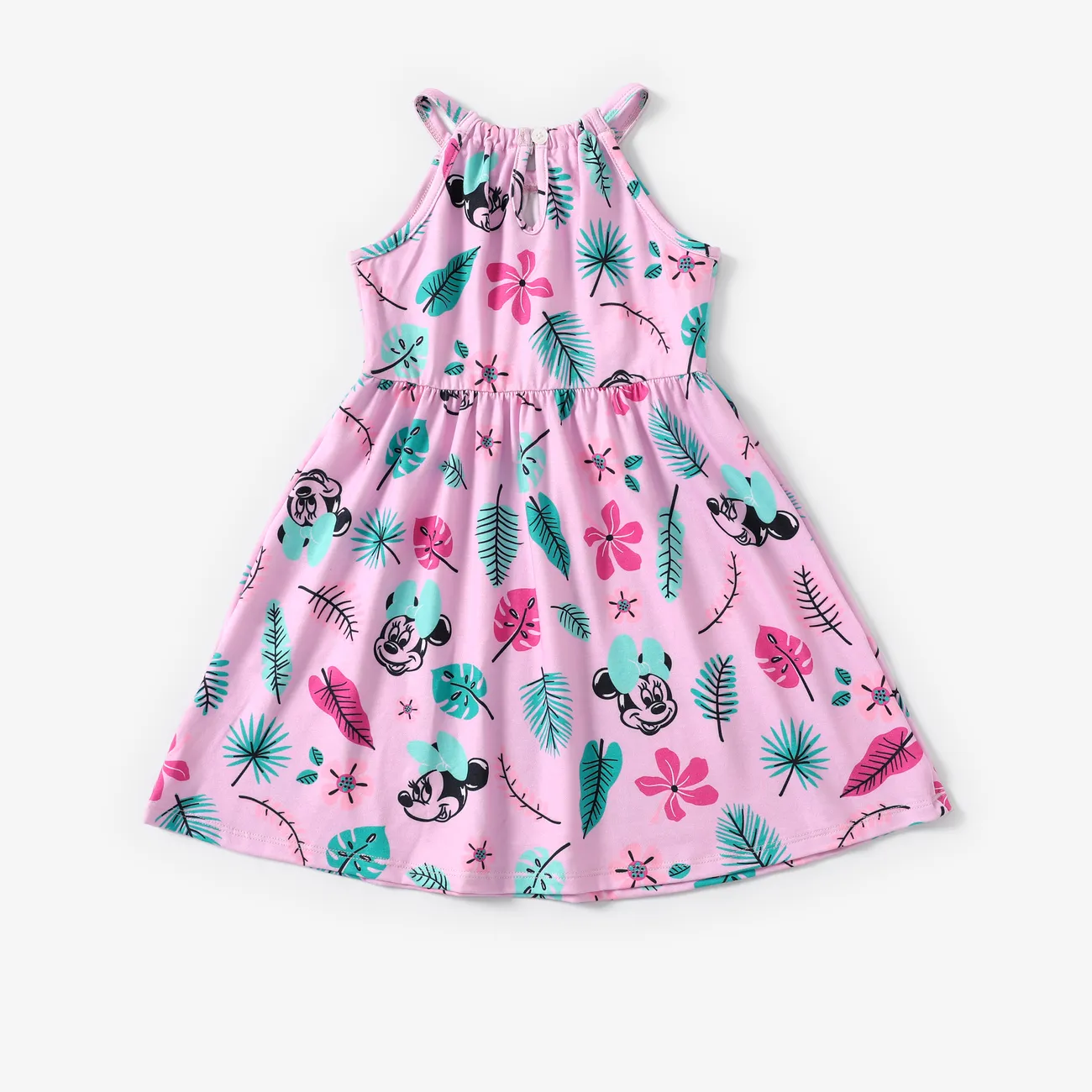 Disney Mickey and Friends Toddler Gilrs 1pc Naia™ Floral Character Print Halter Dress Pink big image 1