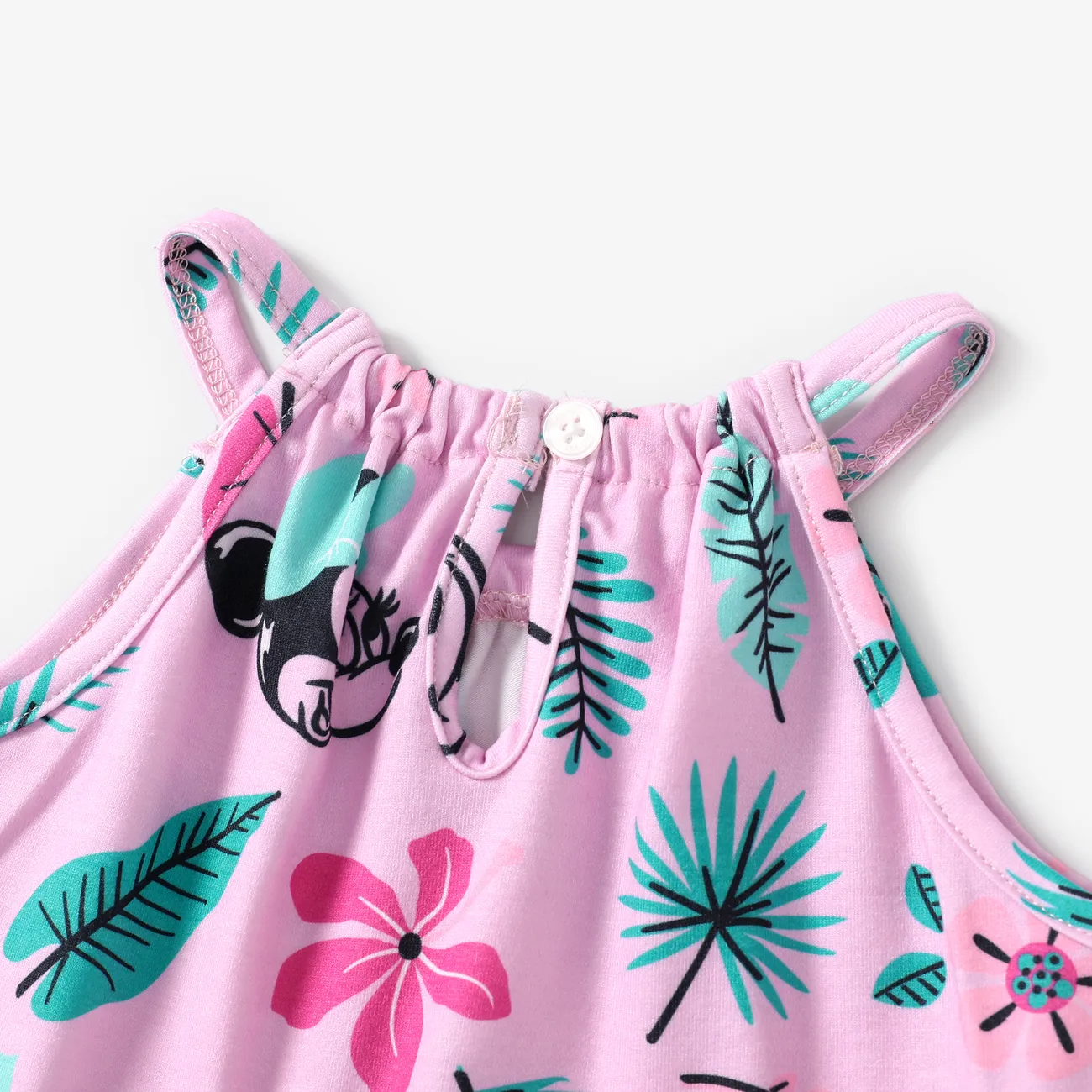 Disney Mickey and Friends Toddler Gilrs 1pc Naia™ Floral Character Print Halter Dress Pink big image 1