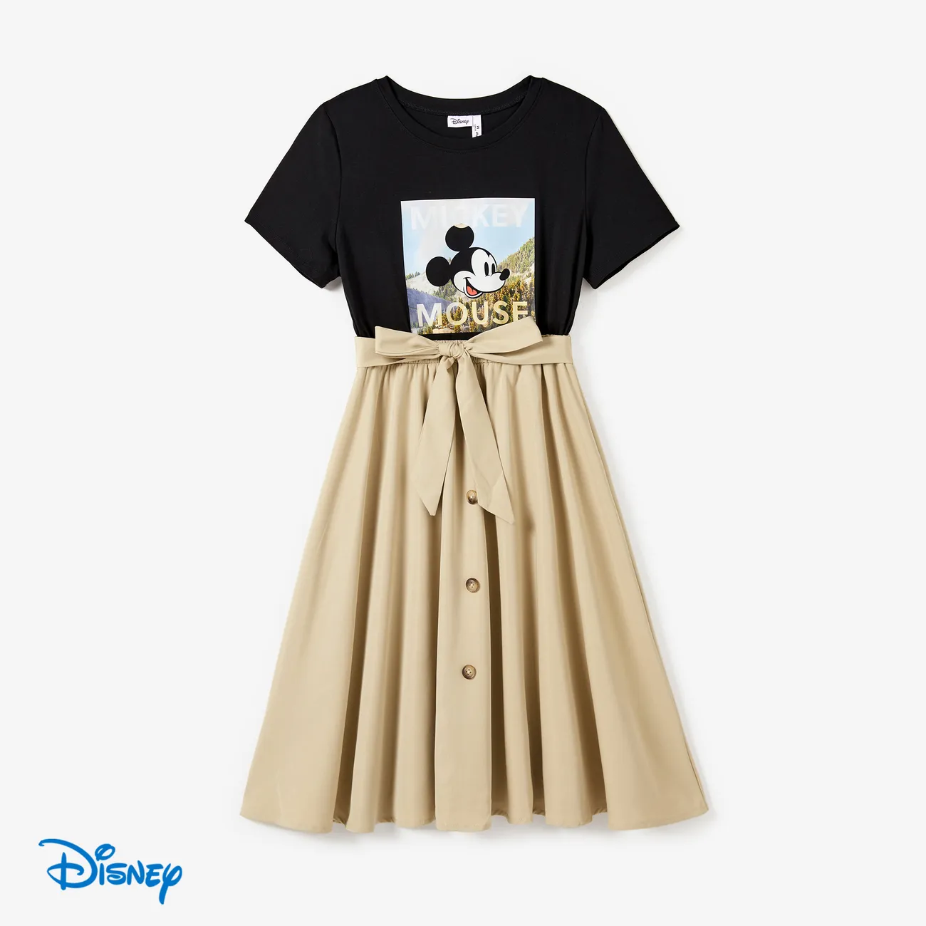 Disney Mickey and Friends Dia da Mãe Look de família Manga curta Conjuntos de roupa para a família Conjuntos Preto big image 1