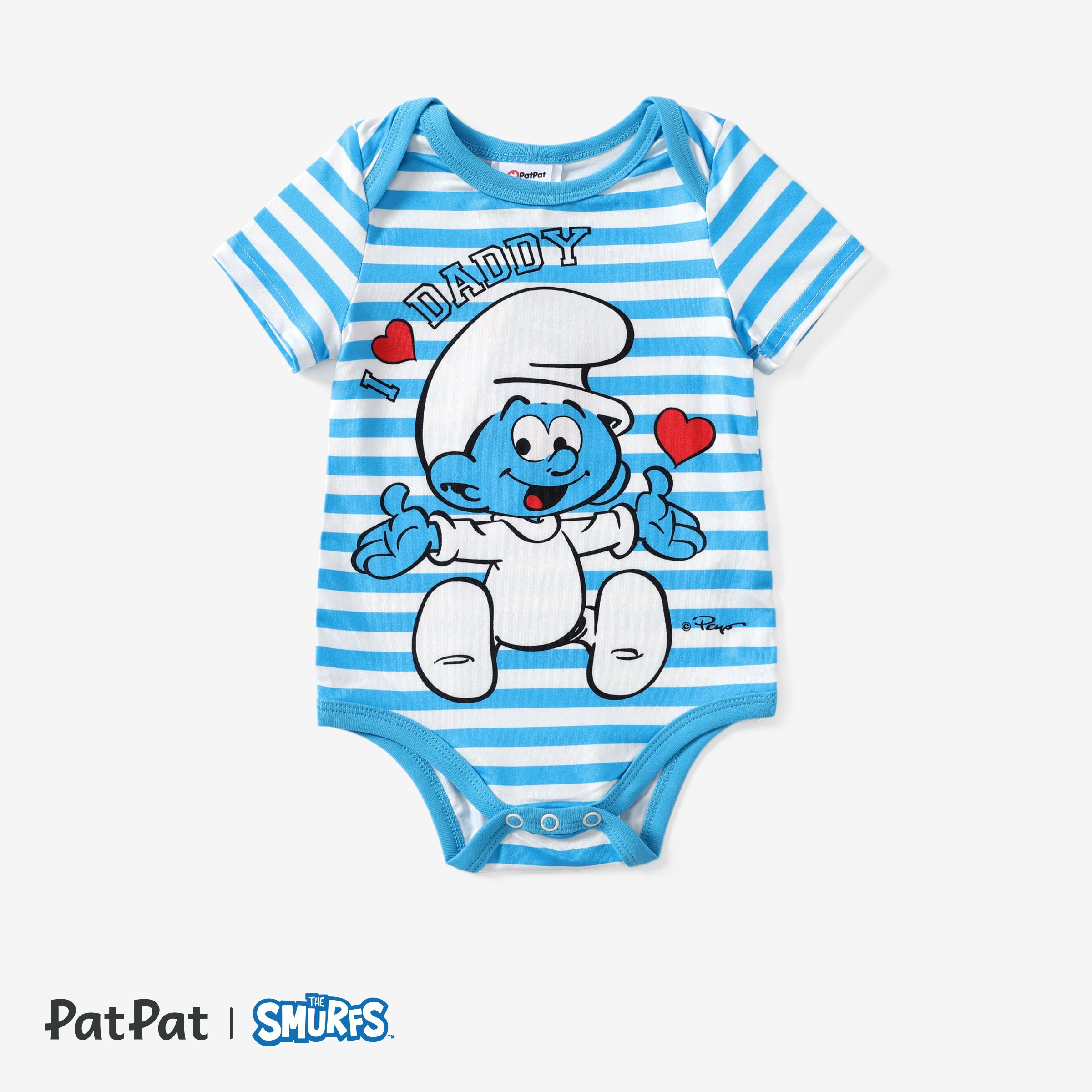 

The Smurfs Baby Boys 1pc Cotton Character Stripe Print Short-sleeve Romper
