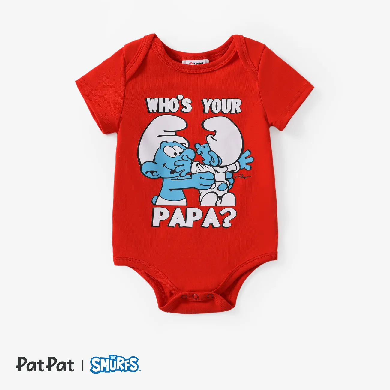The Smurfs Baby Boys 1pc Cotton Character Stripe Print Short-sleeve Romper