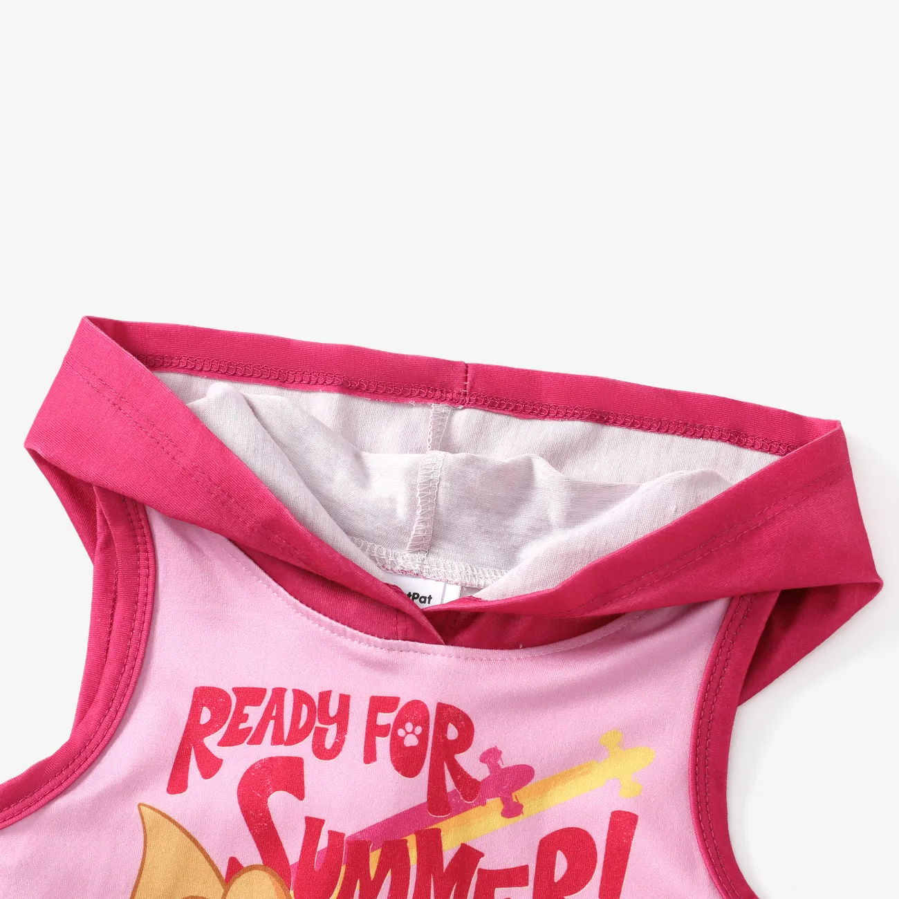 Paw Patrol Toddler Boys/Girls 1pc Character Print Summer Hooded Top Pink big image 1