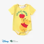 Disney Winnie the Pooh Baby Boys/Girls 1pc Naia™ Fun Character Fruit/Striped Print Short-sleeve Romper Yellow