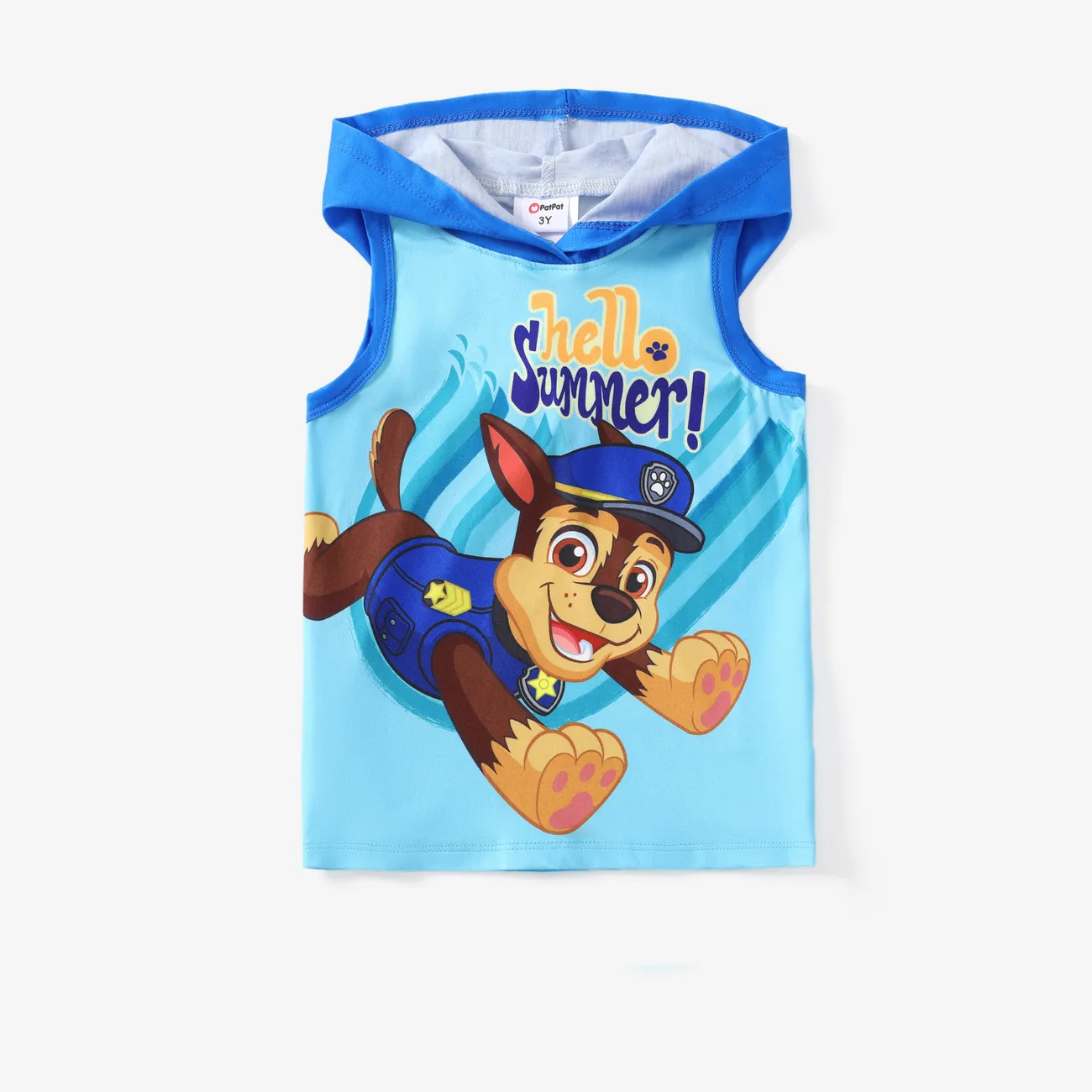 Paw Patrol Toddler Boys/Girls 1pc Character Print Summer Hooded Top Blue big image 1