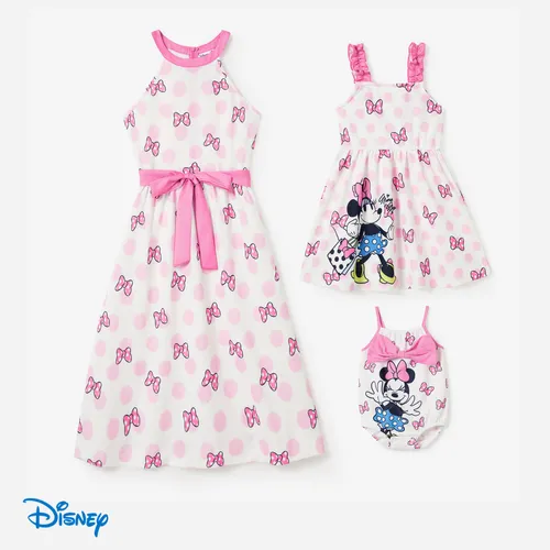 Disney Mickey and Friends Mommy and Me Sweet Bow Polka dots Print Sleeveless Dress/Romper