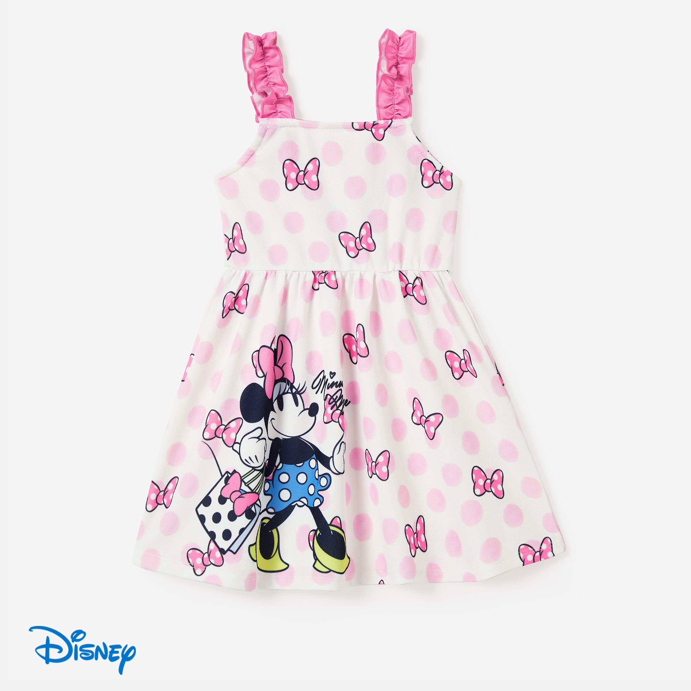 

Disney Mickey and Friends Mommy and Me Sweet Bow Polka dots Print Sleeveless Dress/Romper