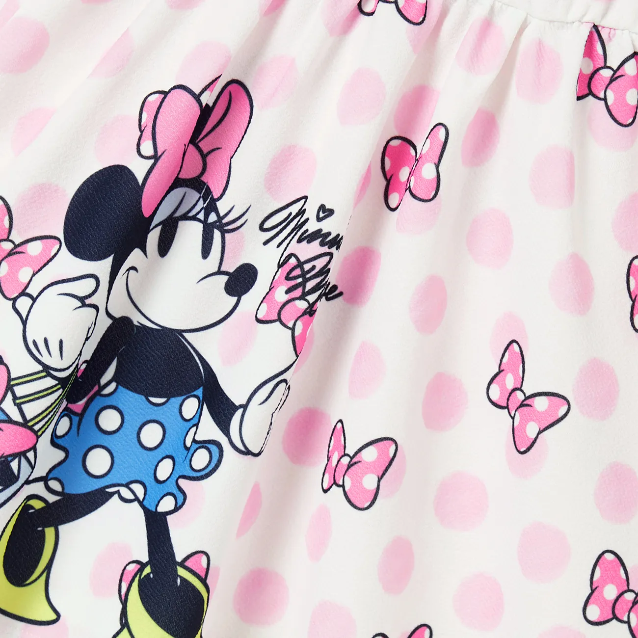 Disney Mickey and Friends Sem mangas Conjuntos Mãe e eu rosa branco big image 1