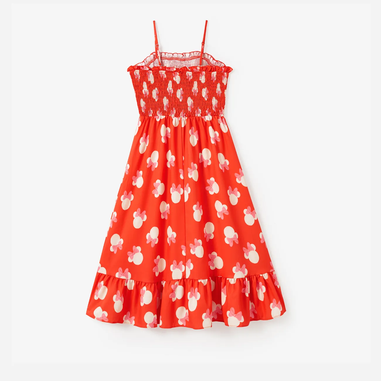 Disney Mickey and Friends Mommy and Me Minnie All-over Print Sleeveless Dress/Romper orangered big image 1