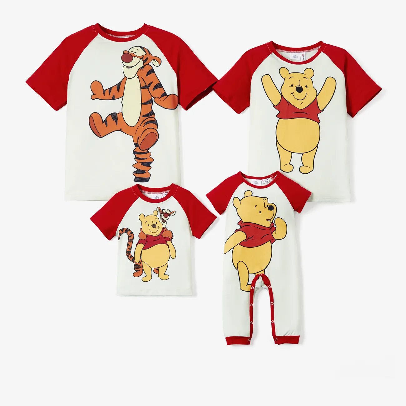 Disney Winnie the Pooh Looks familiares Tigre Manga corta Conjuntos combinados para familia Tops albaricoque big image 1