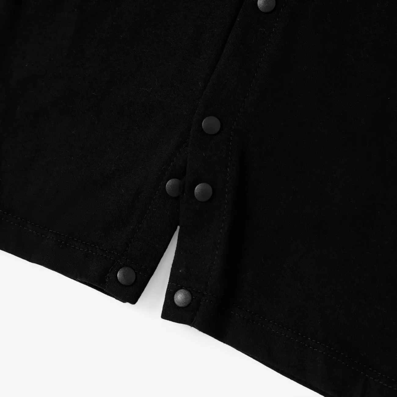 Bébé Garçon Couture de tissus Classique Manches courtes Combinaisons Noir big image 1