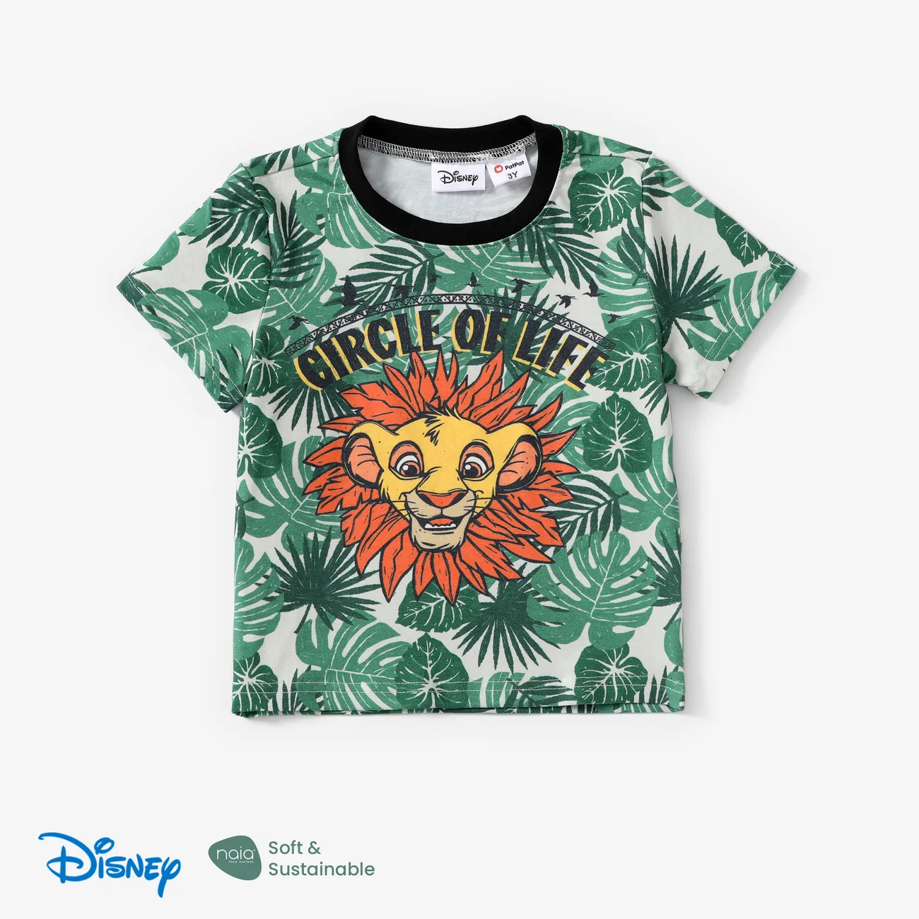 Disney Rei Leão Menino Bolso cosido Infantil Folha de palmeira Conjuntos Verde big image 1