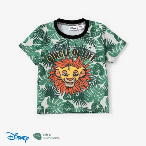 Disney Lion King Toddler/Kid Boys Simba 1pc Naia™ Tropical Plant Print Tee/ Cotton Cargo Shorts 