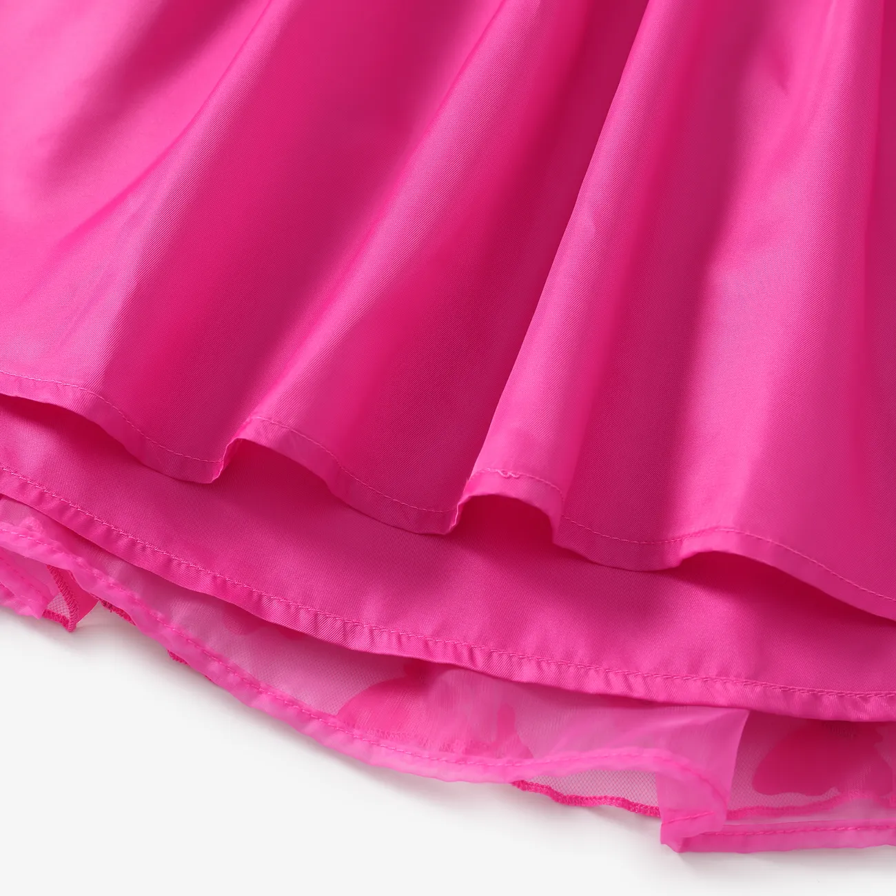 Barbie Toddler Girls 1pc 3D Butterfly Flutter-sleeve Mesh Multilayers Dress Roseo big image 1