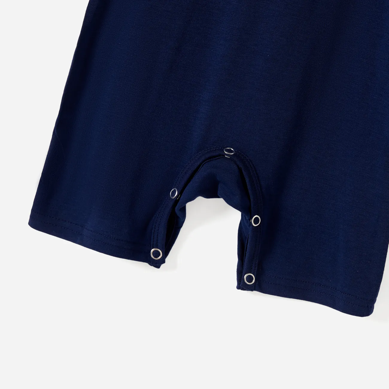 Look Familial Manches courtes Tenues de famille assorties Pyjamas (Flame Resistant) bleu Noir big image 1
