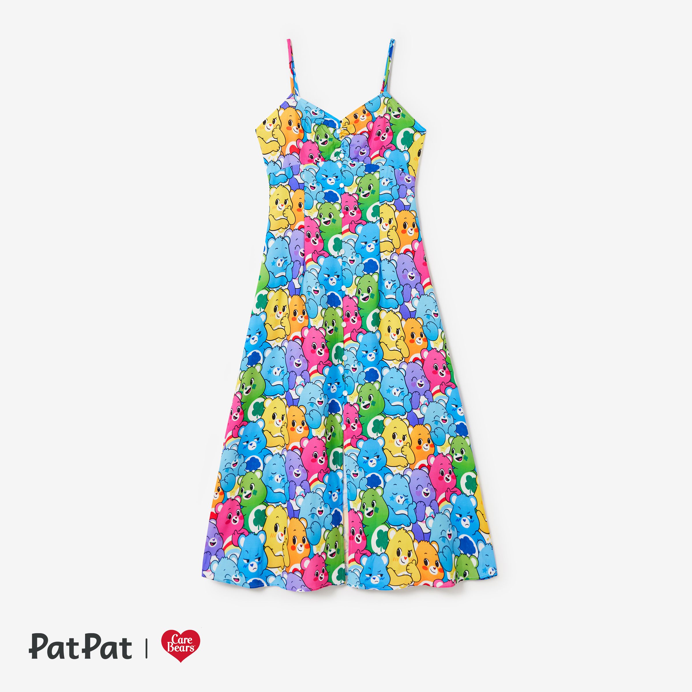 

Care Bears Family Matching Colorful Character All-over Print Sleeveless Dress/Cotton Tee/Romper
