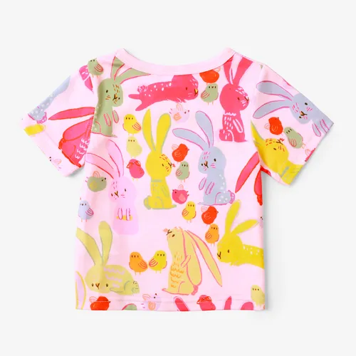 Oster-Childlike Rabbit T-Shirt für kleine Mädchen - 1 Stück, Polyestermischung
