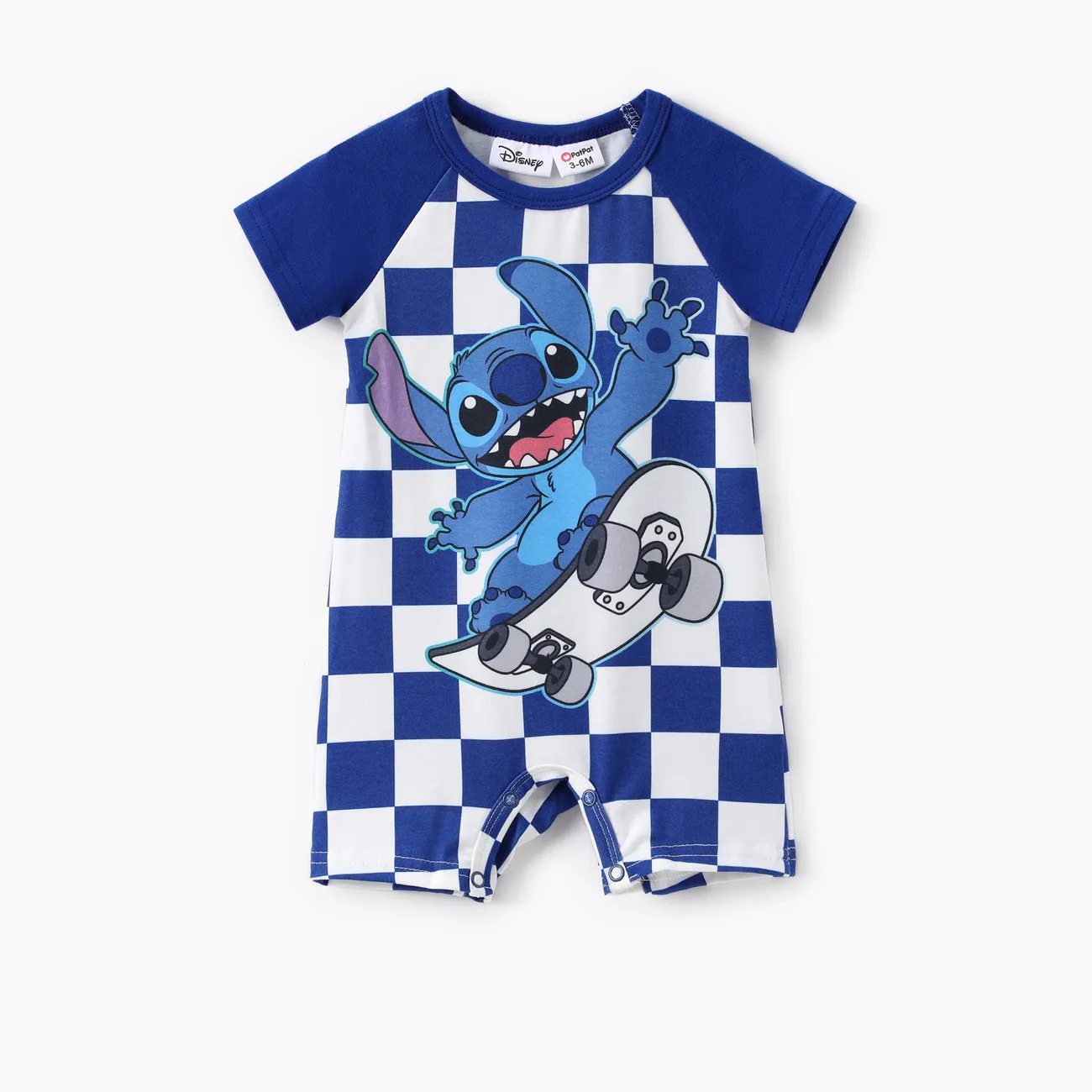 Ponto Disney Bebé Unissexo Costuras de tecido Infantil Manga curta Macacão curto Azul big image 1