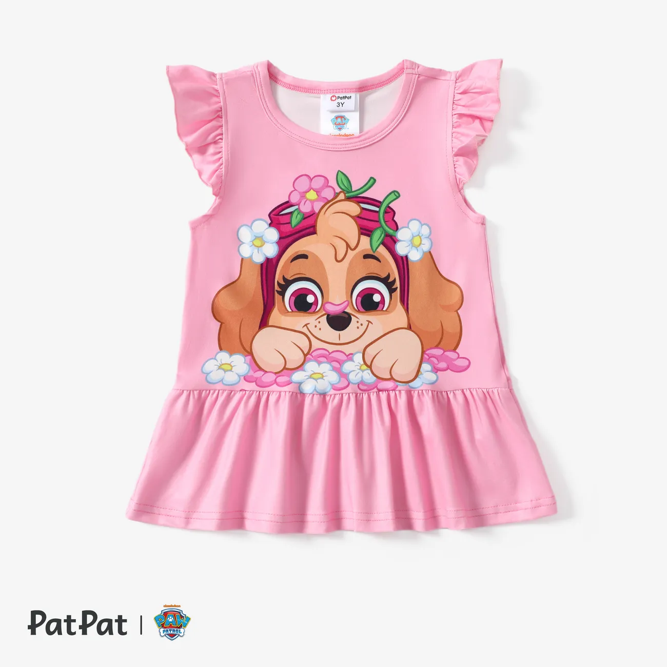 La Squadra dei Cuccioli 2 pezzi Bambino piccolo Ragazza Manica volant Infantile set di t-shirt Rosa big image 1