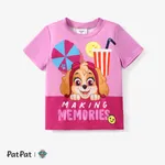 Patrulla de cachorros Niño pequeño Unisex Infantil Piña Manga corta Camiseta rosado