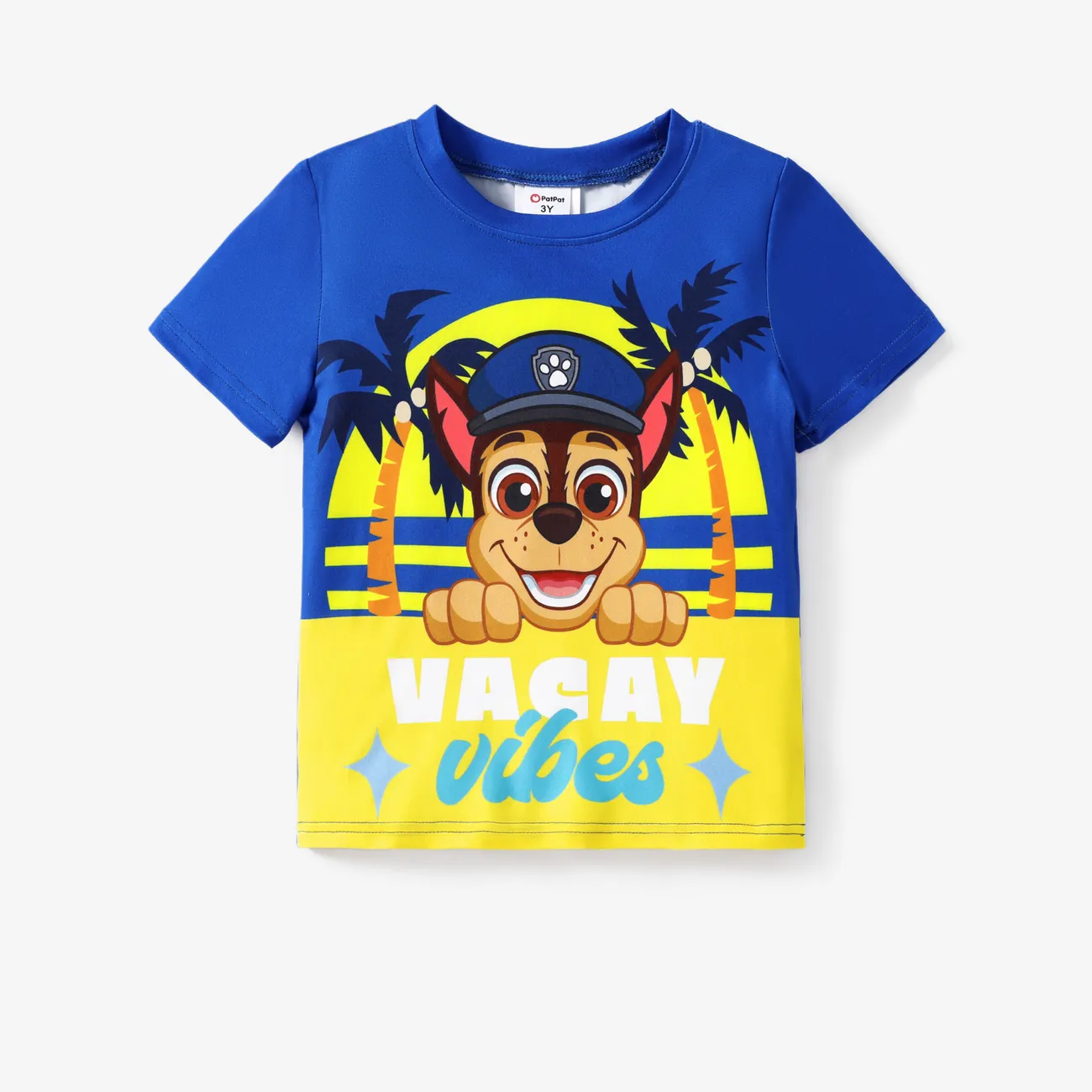 La Pat’ Patrouille Enfant en bas âge Unisexe Enfantin Ananas Manches courtes T-Shirt Bleu big image 1