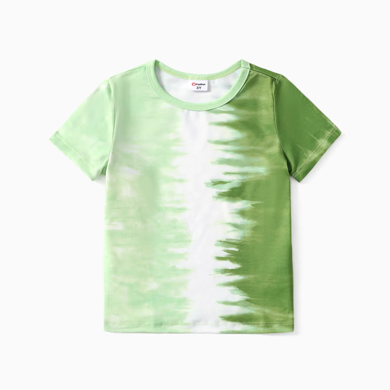 2 unidades Niño pequeño Chico Costura de tela Informal conjuntos de camiseta Pasto verde big image 1