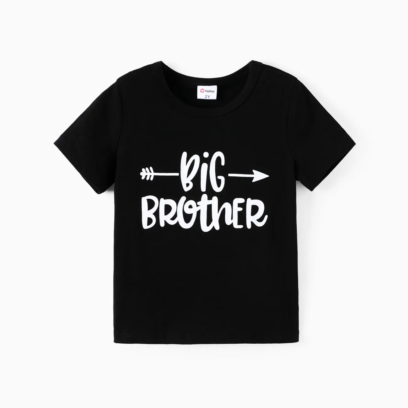 Kleinkind/Kid Boy 2-teiliges T-Shirt mit Buchstabendruck und schmutzabweisendes abnehmbares Cargohosen-Set braun big image 1