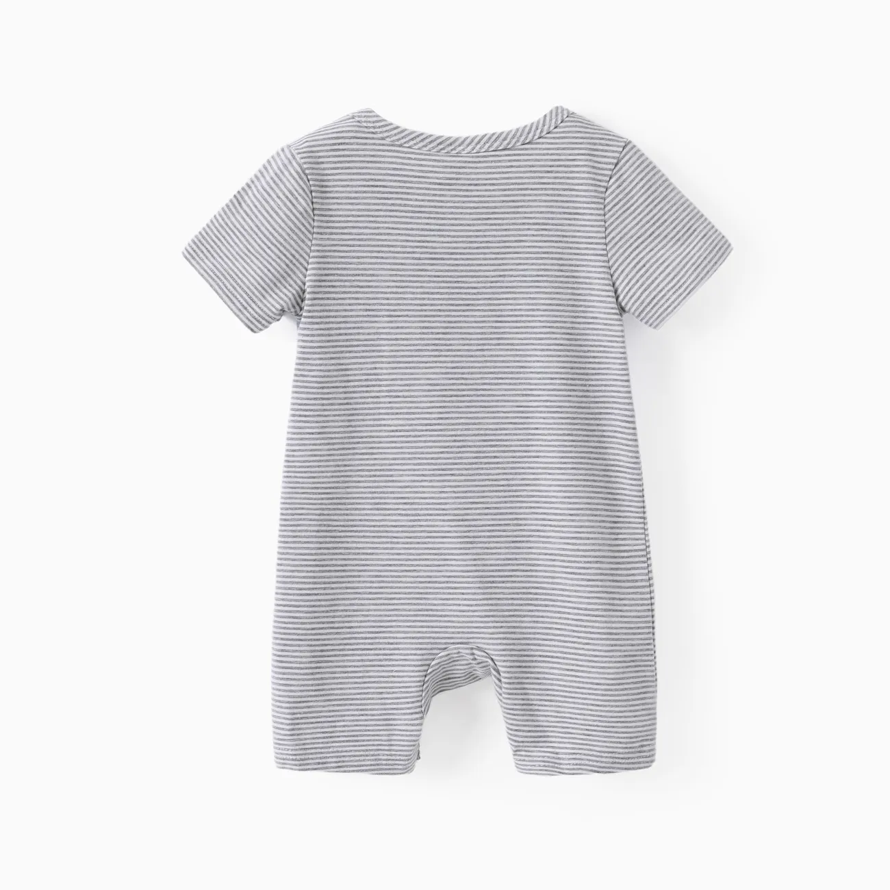 Baby Boy Gentle Faux-two Striped Print Romper ARTICLEGRAY big image 1