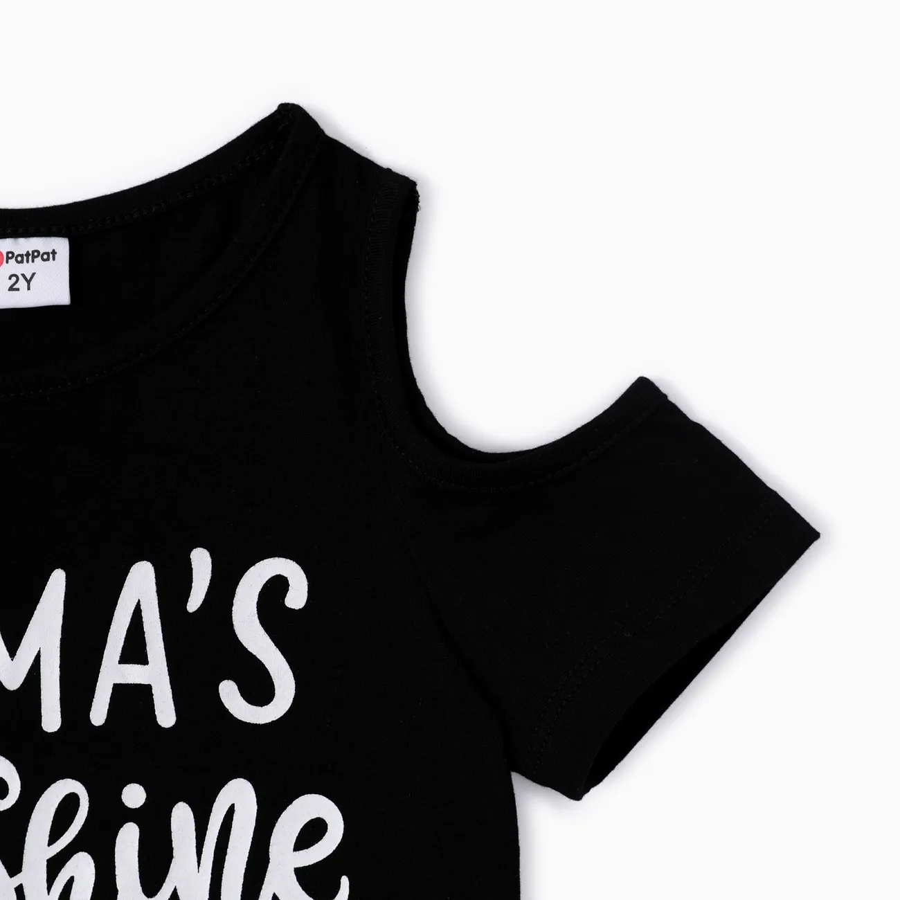 Kleinkind-/Kindermädchen 2-teiliges T-Shirt mit Buchstabendruck und ölbeständige Shorts dunkelgrün big image 1