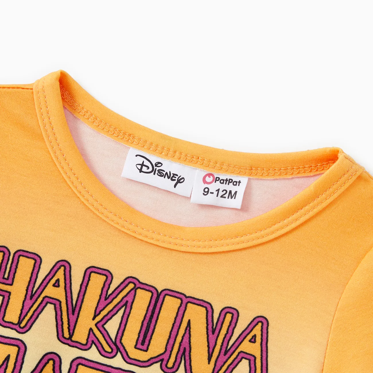 Disney Rei Leão Look de família Dia da Mãe Leão Manga curta Conjuntos de roupa para a família Tops Amarelo big image 1