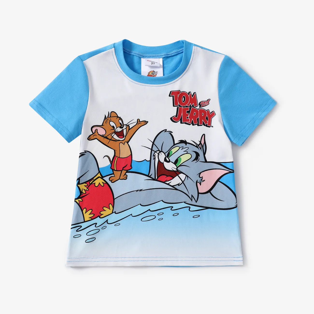 Tom and Jerry 2 unidades Niño pequeño Chico Infantil conjuntos de camiseta Azul big image 1