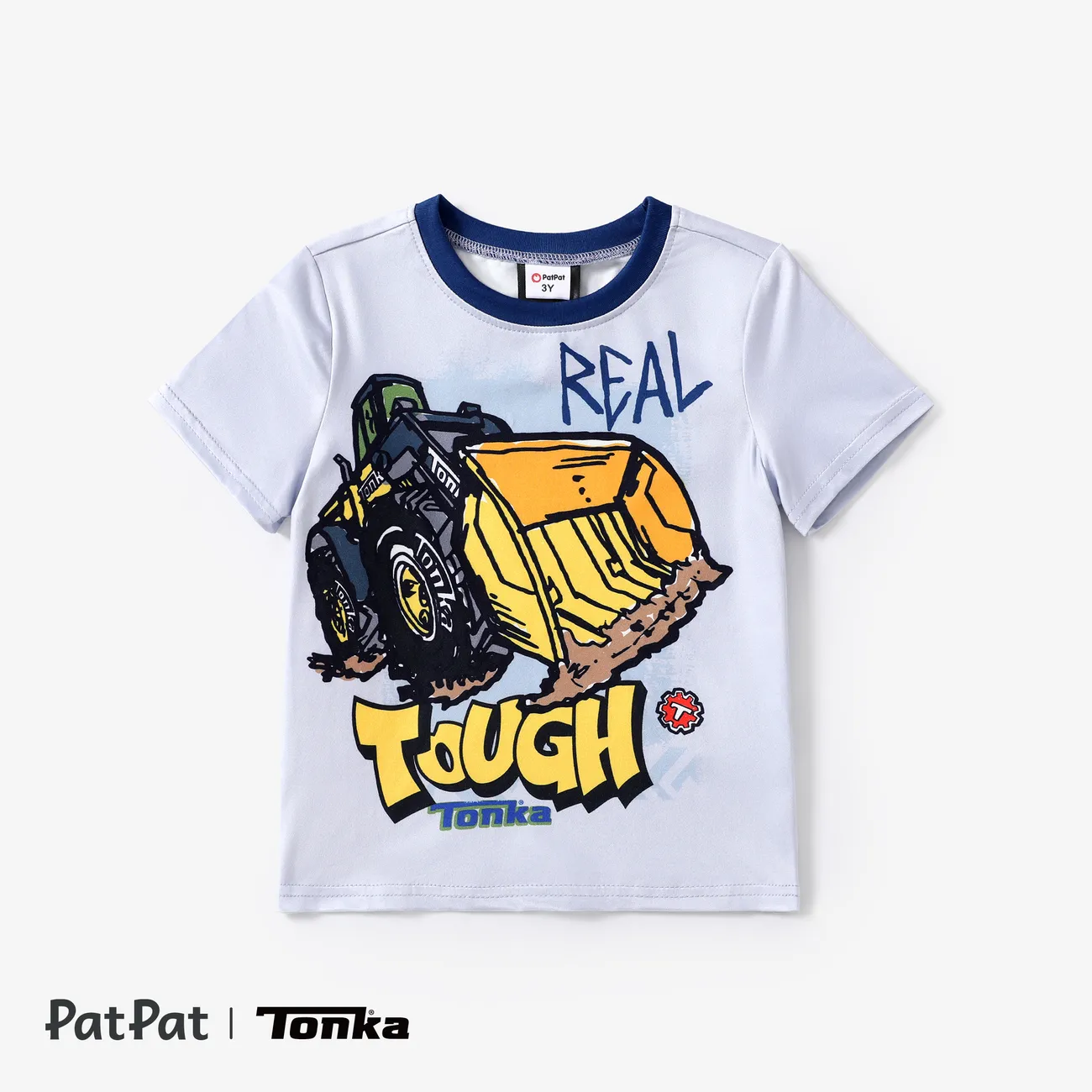 Tonka Toddler Boys 1pc Truck with Letter Print T-shirt Light Grey big image 1
