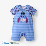 Disney Winnie the Pooh Baby Boys/Girls 2pcs Naia™ Character All-over Print Tee with Striped Overall Set Blue